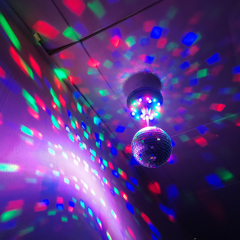 Disco Ball Mirror - ลูกบอลดิสโก้ขนาด 5 นิ้ว พร้อมไฟ LED แบบยืดหยุ่น