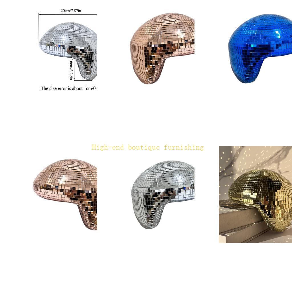 Disco Ball Mirror - L9NB ชั้นวางสำเนียงละลายลูกบอลดิสโก้ตกแต่งด้วยกระเบื้องกระจก, หุ่นเดสก์ท็อปสะท้อนแสงสำหรับห้องนอนโต๊ะจัดแต่งทรงผม