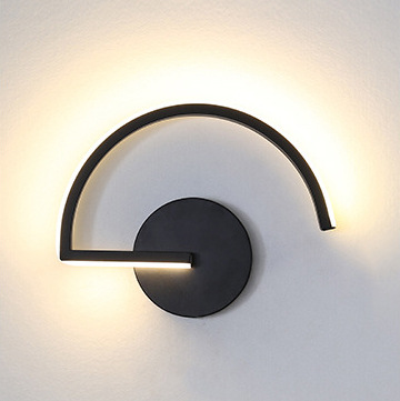 Lighting Decoration For Home - โคมไฟติดผนัง LED สไตล์นอร์ดิกสมัยใหม่, โคมไฟติดผนังทรงเรขาคณิตสีดำแบบมินิมอลสำหรับตกแต่งห้องนอนข้างเตียงห้องนั่งเล่น, ไฟตกแต่งบ้านสุดสร้างสรรค์