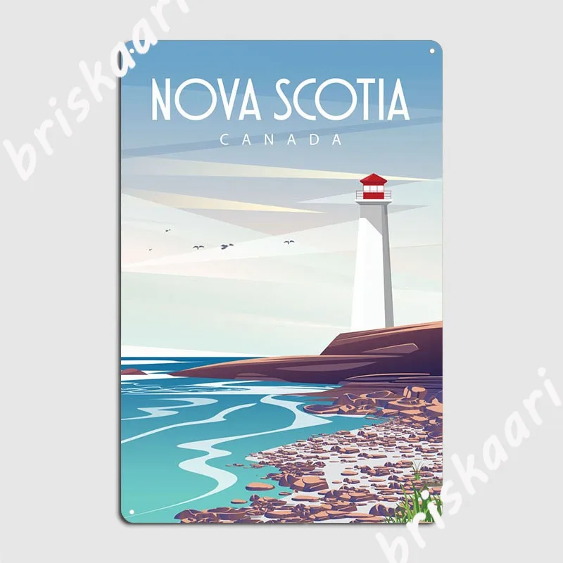 Nova Decor & Lighting Julestjerne - Nova Scotia ป้ายโลหะการออกแบบ Club Garage ตกแต่งโรงรถ