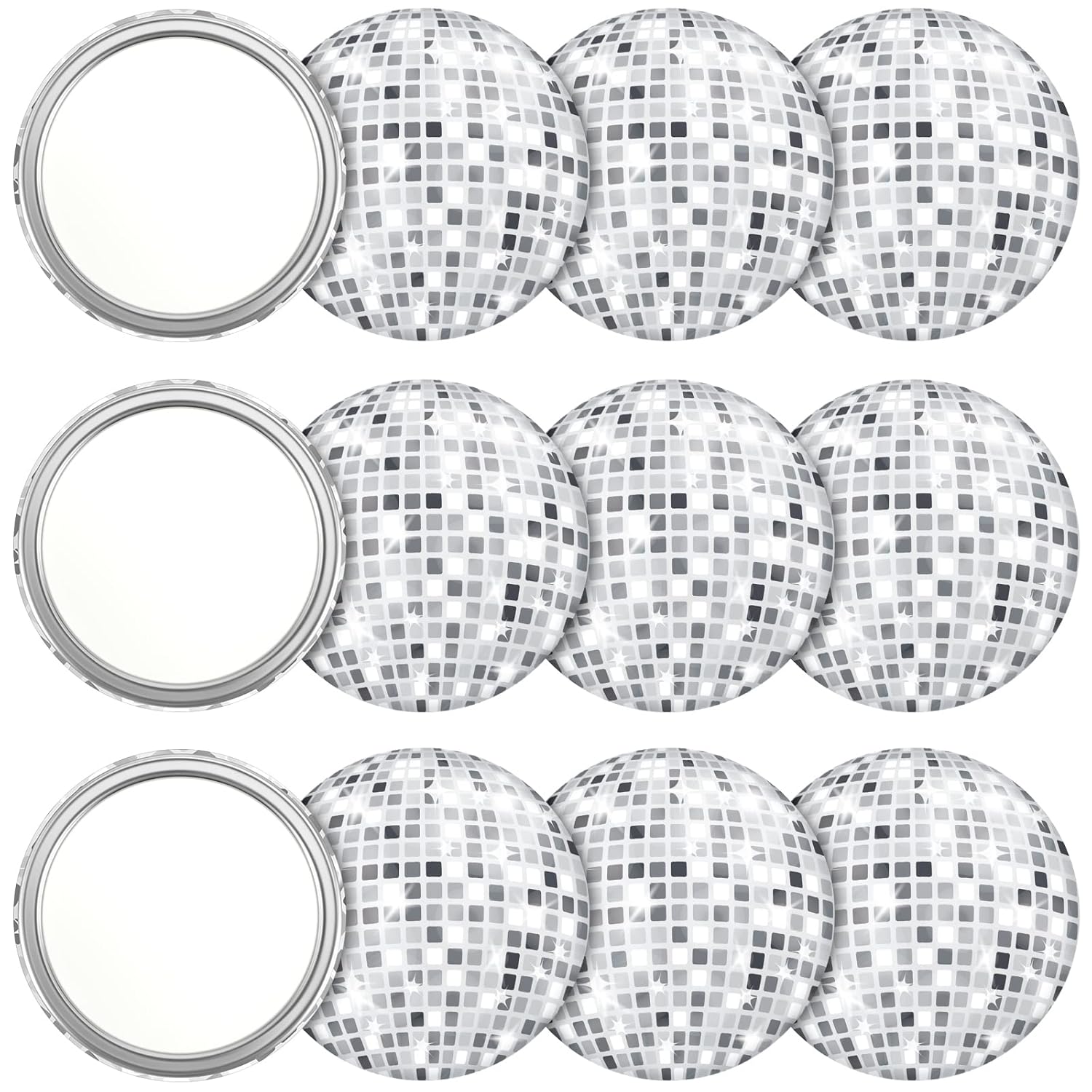 Disco Ball Mirror - Disco Ball กระจกขนาดกะทัดรัด Vintage กระจกกระเป๋ากลมแต่งหน้ากระจกมินิมือถือกระจกแบบพกพาสําหรับกระเป๋า, ผู้หญิงของขวัญ