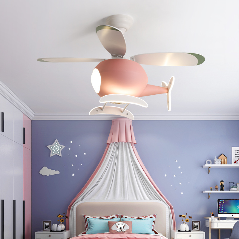 Decor Lighting Fans - โคมไฟเพดาน LED ลายการ์ตูนเครื่องบิน ดีไซน์ทันสมัย เรียบง่าย เหมาะสำหรับห้องเด็ก