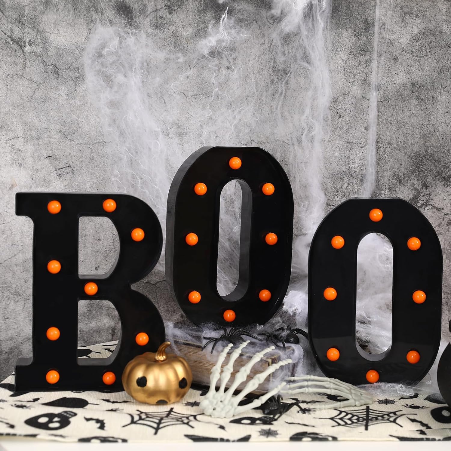ตกแต่งฮาโลวีน-3 LED มาร์กีไฟตั - Light Up Letters Marquee บทวิจารณ์และราคา