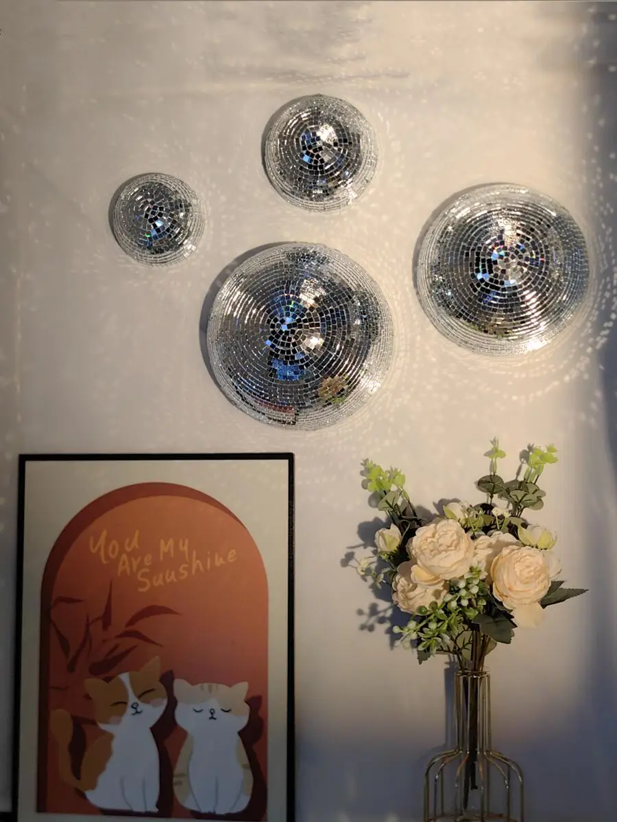 New Wall Disco Ball Mirrored D - Disco Ball Mirror บทวิจารณ์และราคา