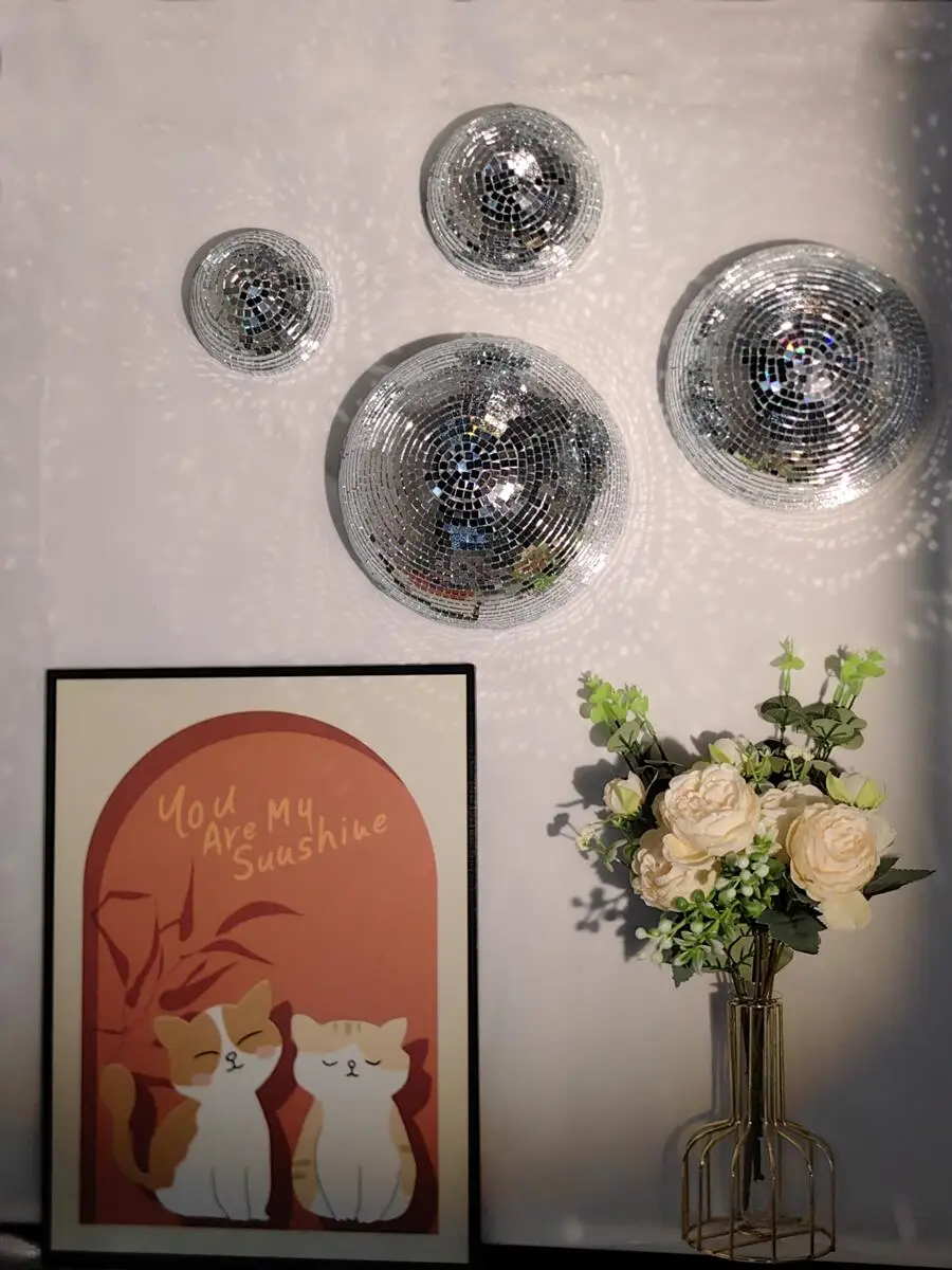 New Wall Disco Ball Mirrored D - Disco Ball Mirror บทวิจารณ์และราคา