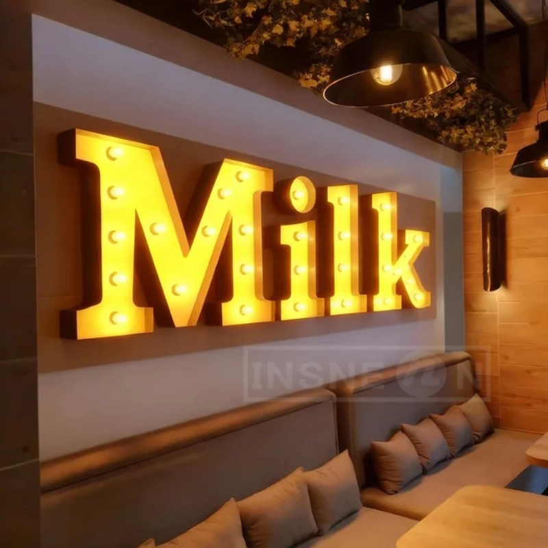 ป้ายไฟตัวอักษรโลหะแบบกำหนดเอง, - Light Up Letters Marquee บทวิจารณ์และราคา