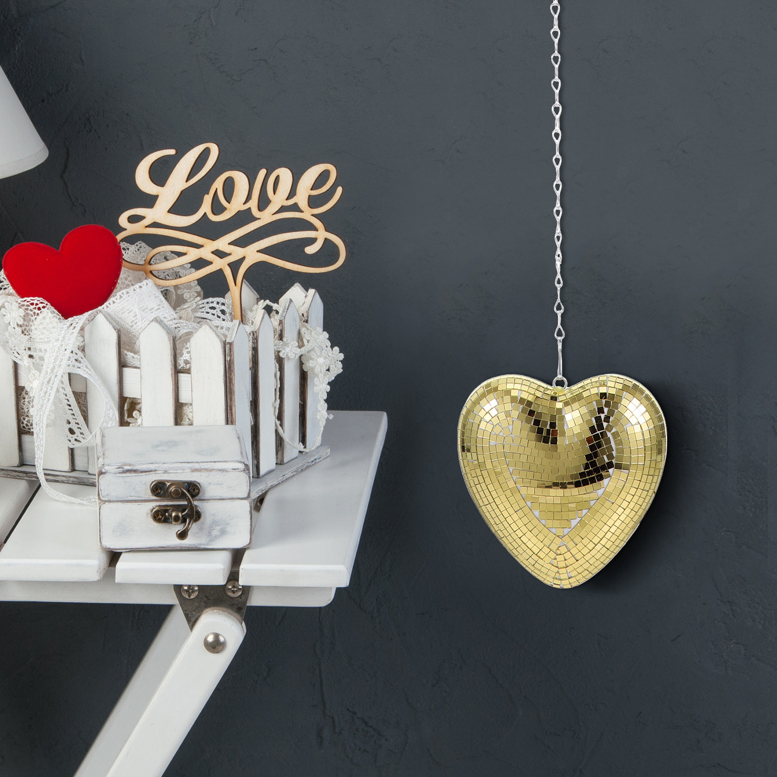 ลูกบอลดิสโก้รูปหัวใจสำหรับตกแต - Disco Ball Mirror บทวิจารณ์และราคา