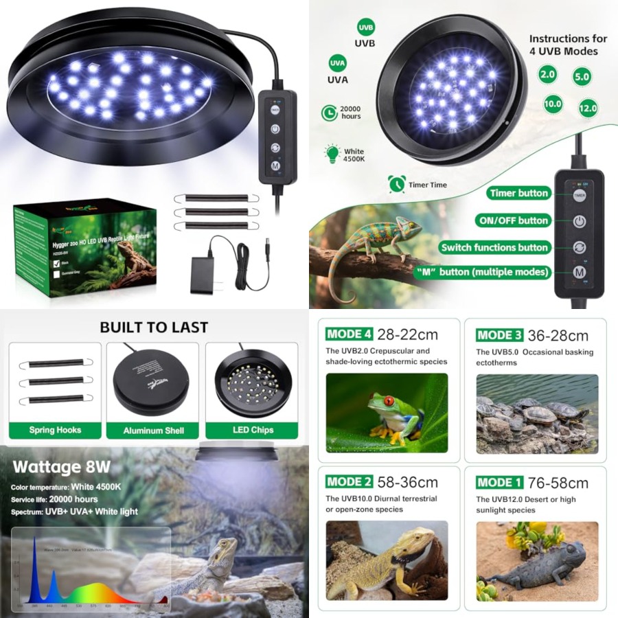 หลอดไฟ UVB สำหรับสัตว์เลื้อยคล - Gecko Lighting & Decor บทวิจารณ์และราคา