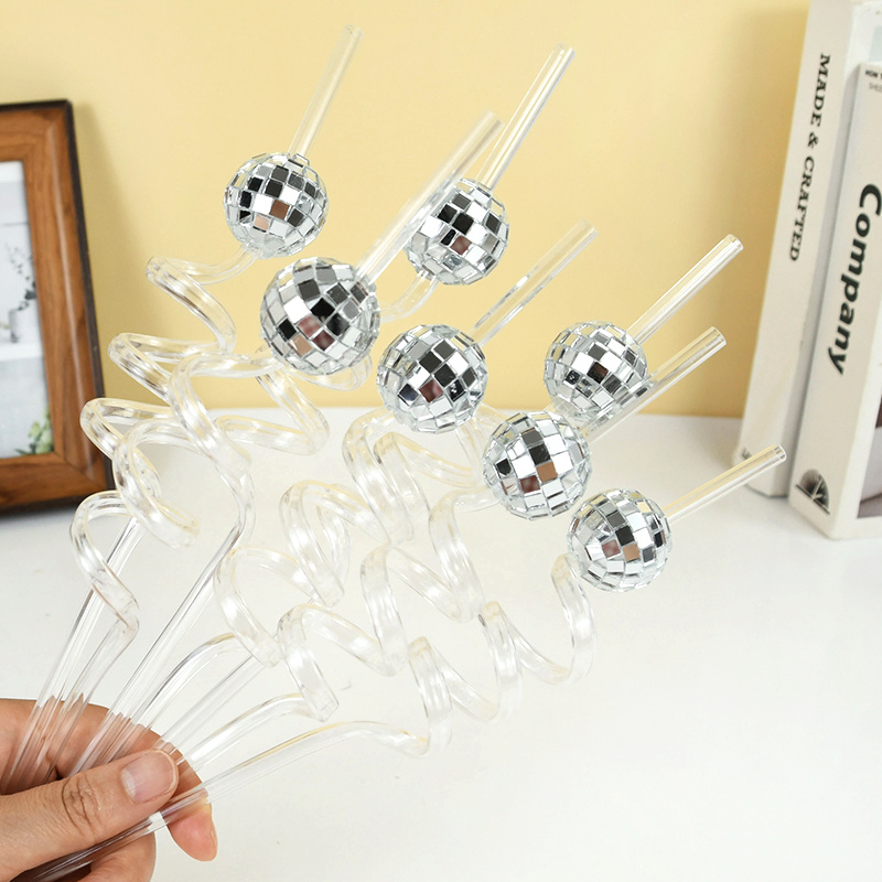 หลอดดูดน้ำลายลูกบอลดิสโก้ 6 ชิ - Disco Ball Mirror บทวิจารณ์และราคา