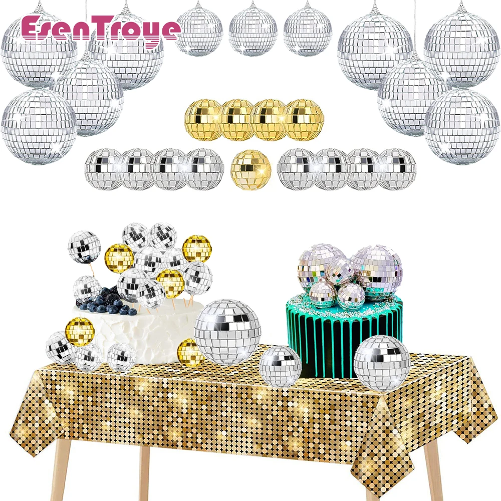 70s 80S 90s ผ้าปูโต๊ะพลาสติกสำ - Disco Ball Mirror บทวิจารณ์และราคา