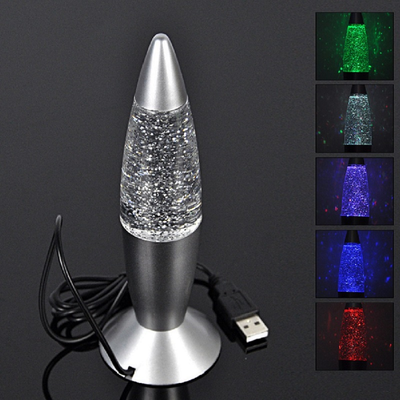 โคมไฟรูปทรงจรวด LED แบบ USB เป - Colour Changing Bulb บทวิจารณ์และราคา