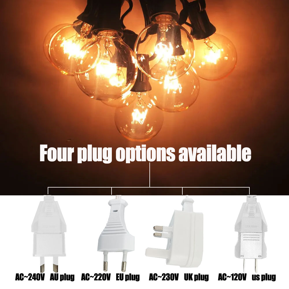 ไฟประดับแบบวินเทจ G40 หลอดใส ค - String Light Outdoor บทวิจารณ์และราคา