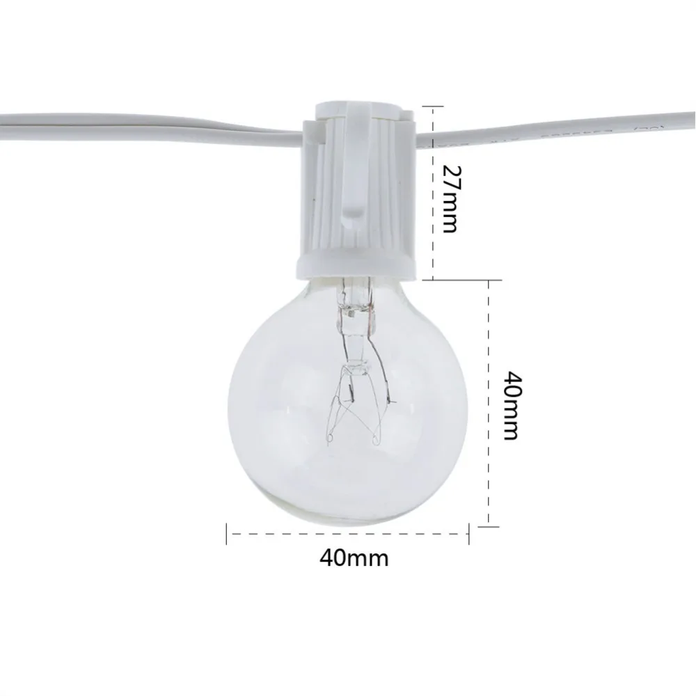 ไฟประดับแบบวินเทจ G40 หลอดใส ค - String Light Outdoor บทวิจารณ์และราคา