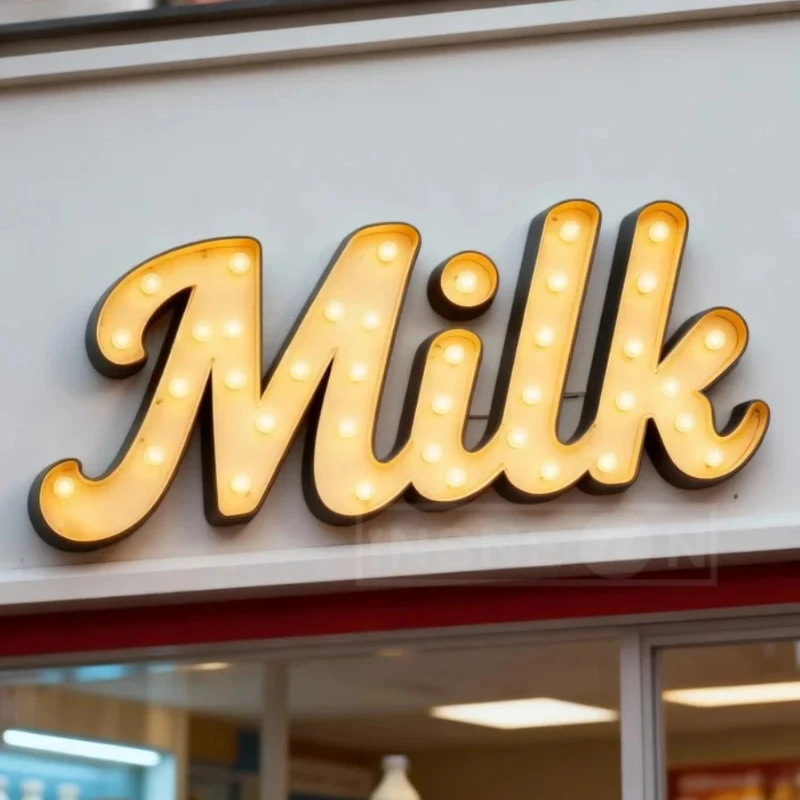 ป้ายไฟโลหะตัวอักษรแบบกำหนดเอง  - Light Up Letters Marquee บทวิจารณ์และราคา