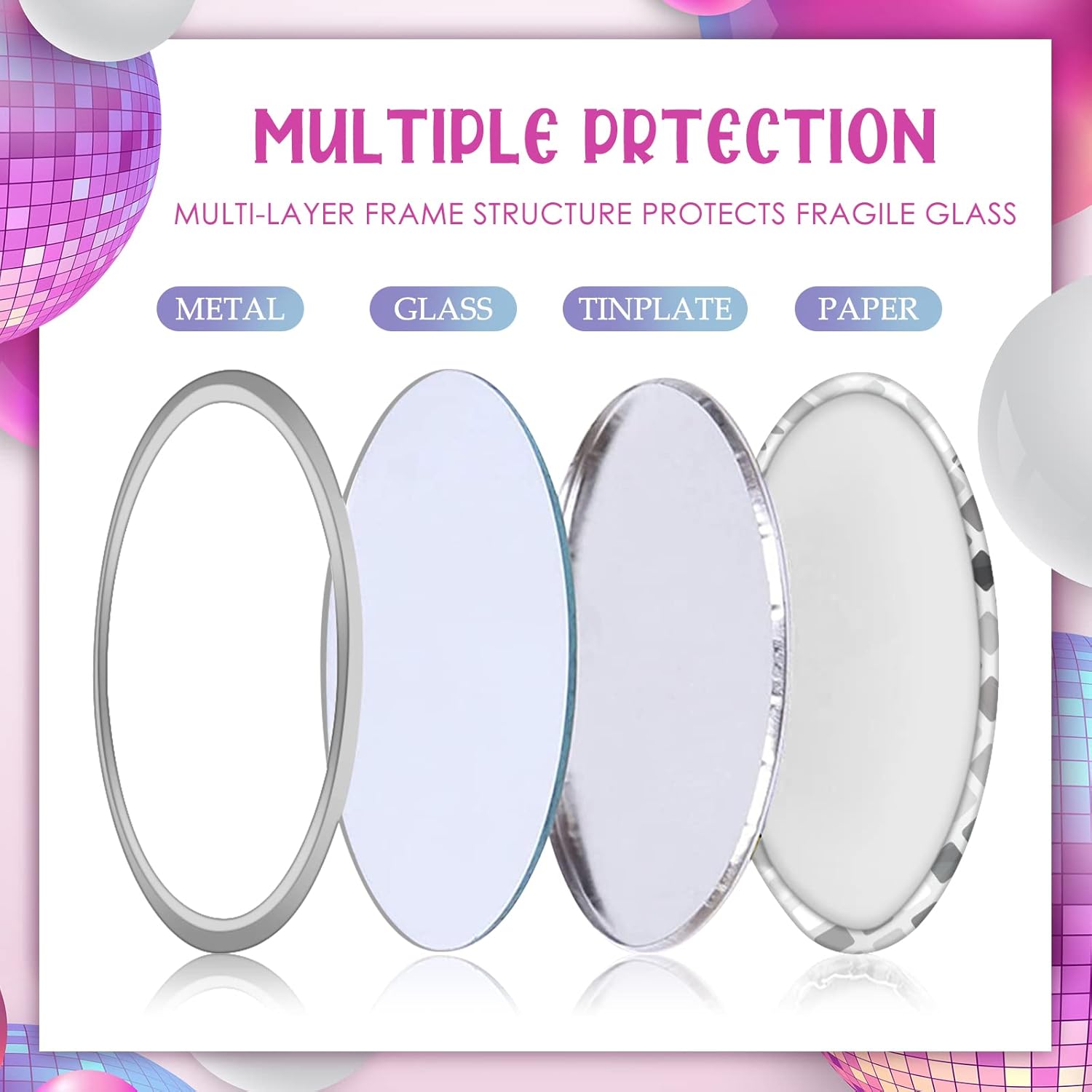 Disco Ball กระจกขนาดกะทัดรัด V - Disco Ball Mirror บทวิจารณ์และราคา