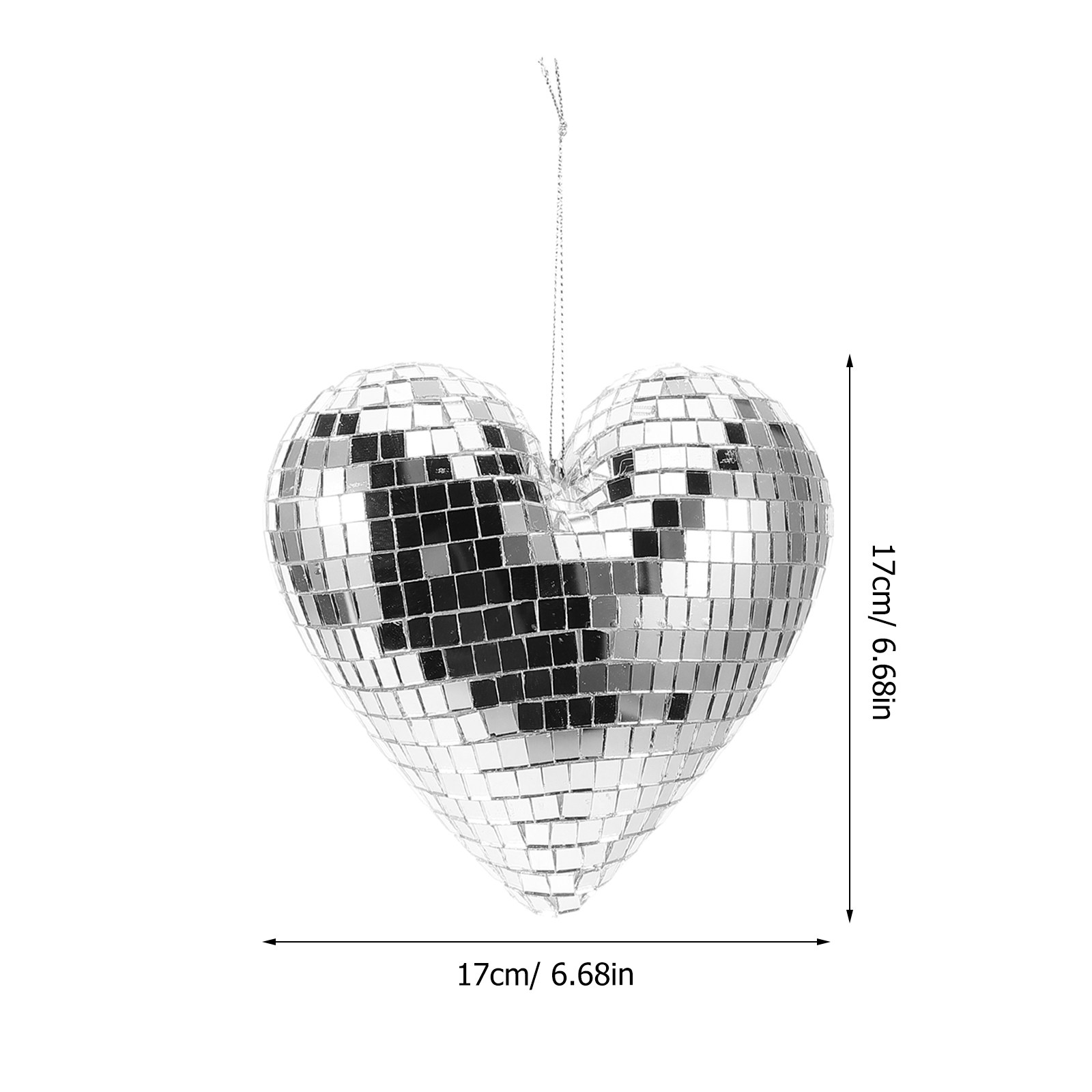 ลูกบอลดิสโก้รูปหัวใจแบบแขวน ขอ - Disco Ball Mirror บทวิจารณ์และราคา