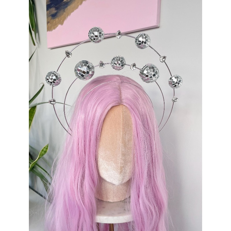 ที่คาดผมดิสโก้แบบวงแหวนคู่สีเง - Disco Ball Mirror บทวิจารณ์และราคา