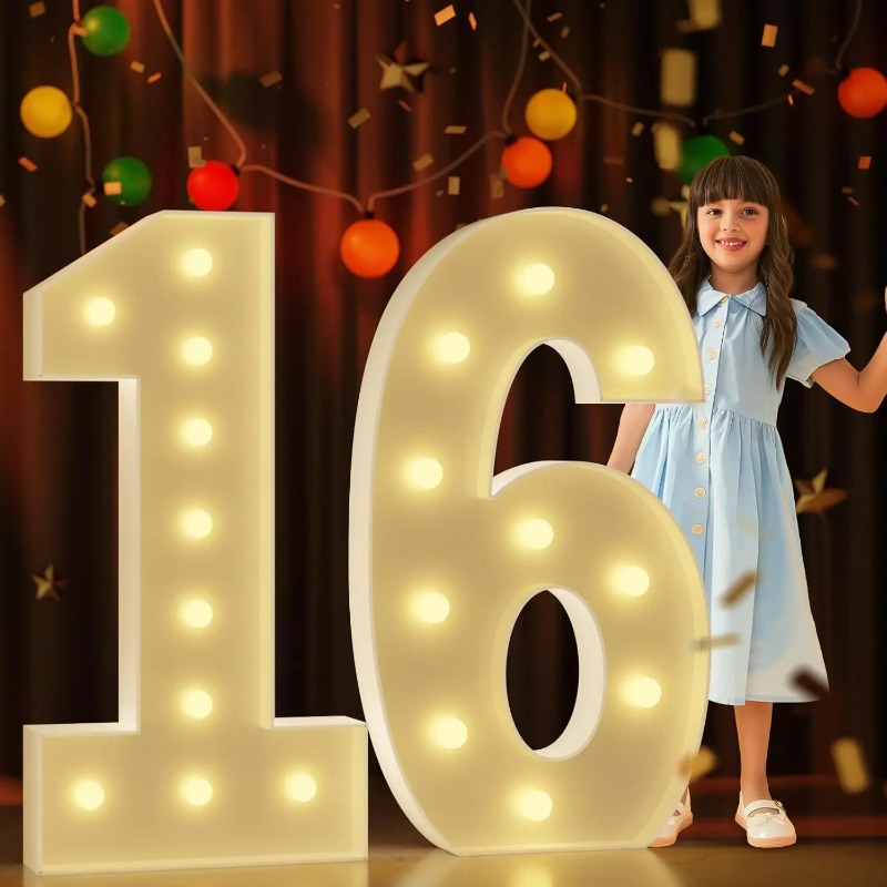 ตัวเลขไฟประดับขนาด 70-120 ซม.  - Light Up Letters Marquee บทวิจารณ์และราคา